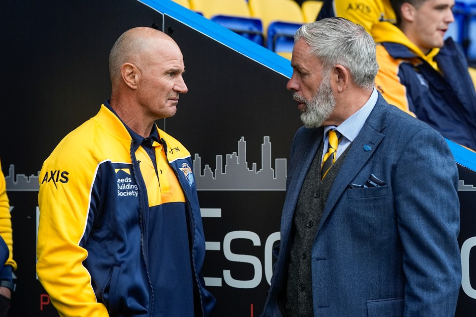 Arthur, pictured with Leeds' sporting director Ian Blease, also believes he has learned since being sacked by NRL side Parramatta.