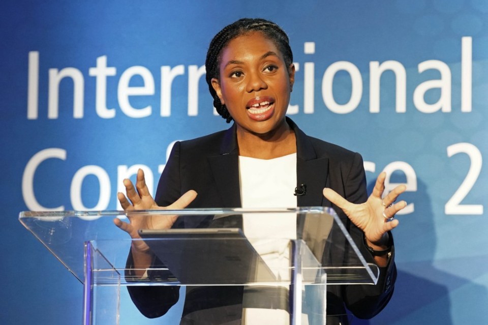 Business and Trade Secretary Kemi Badenoch delivers a keynote speech during the CityUK International Conference at St Paul's, London. Picture date: Thursday April 18, 2024. PA Photo. See PA story POLITICS Badenoch. Photo credit should read: Stefan Rousseau/PA Wire