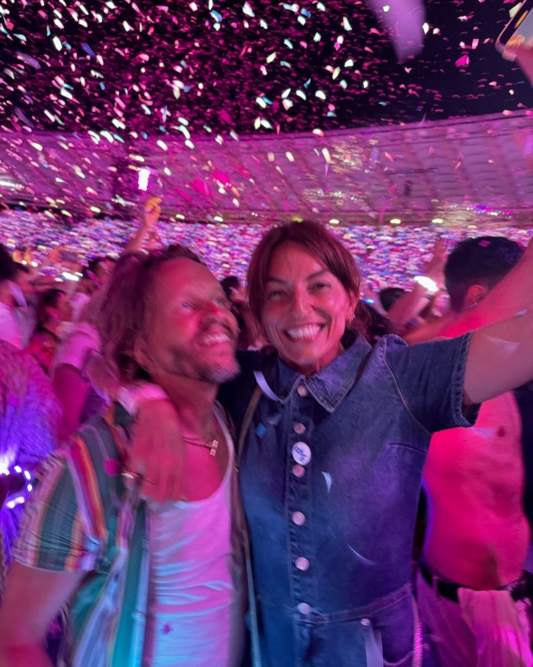 Davina McCall went to a Coldplay concert with her boyfriend