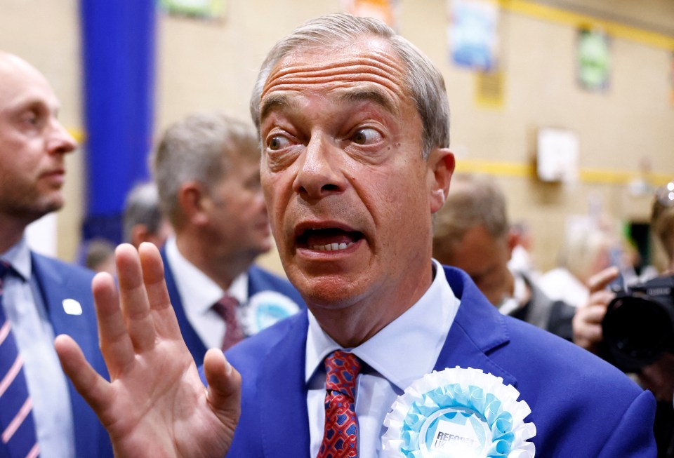 Reform UK leader Nigel Farage wins his first seat as MP for Clacton