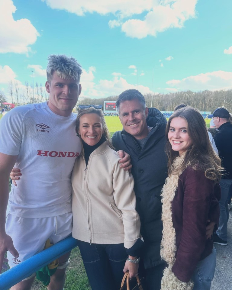 Gabby pictured with With Kenny and kids Reuben and Lois