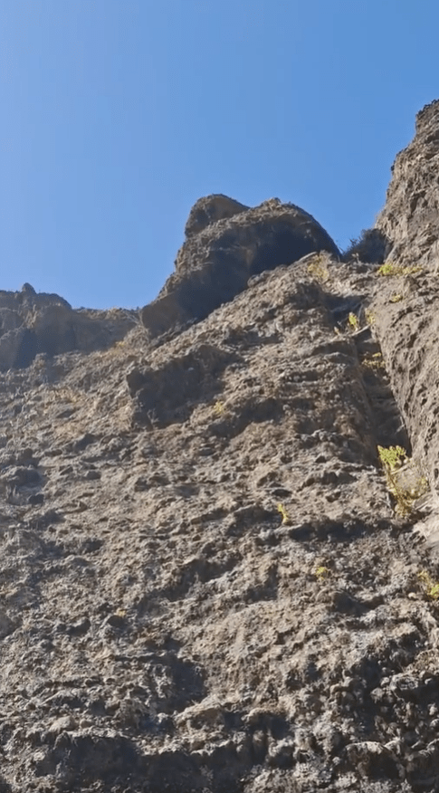 Footage of the location showed a perilous landscape