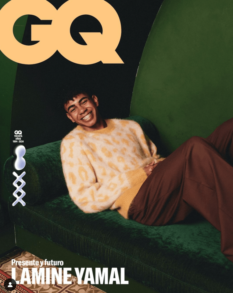 Teen sensation Yamal appeared as a cover star in the Spanish GQ