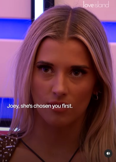 Her face drops when she learns Joey is off to the hideaway