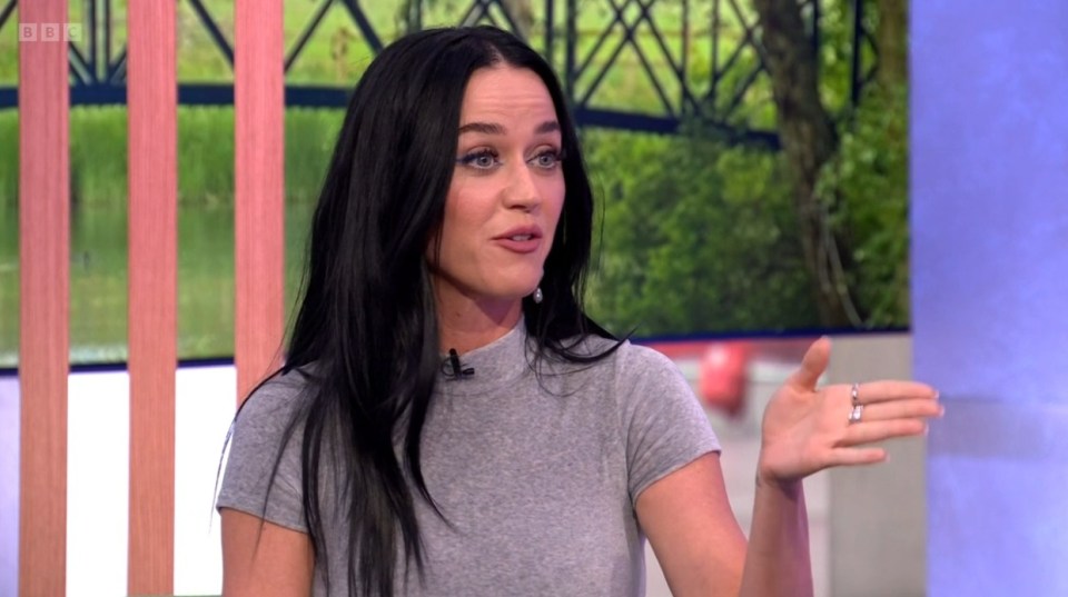 US pop star Katy Perry was their final guest on the green sofa as she was cut short from telling a story as the end of the show neared