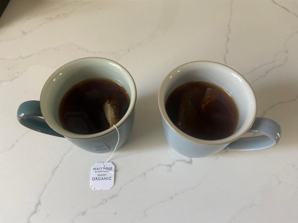 Even the Duchy tea bags (left) felt more premium - but were more expensive