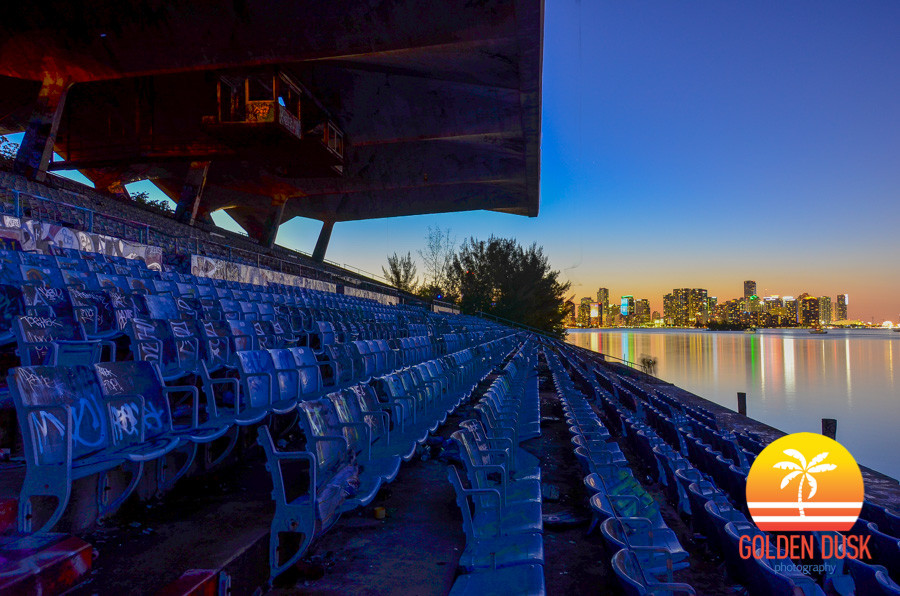 The stand provided stunning views of the Miami skyline