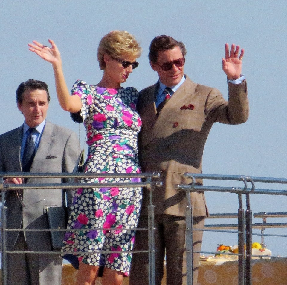 The regal superyacht was seen in the hit TV show The Crown as it showed Prince Charles and Princess Diana onboard for a holiday away