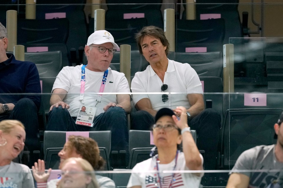 Actor Tom Cruise led the A-List contingent of guests at the Paris 2024 Olympics