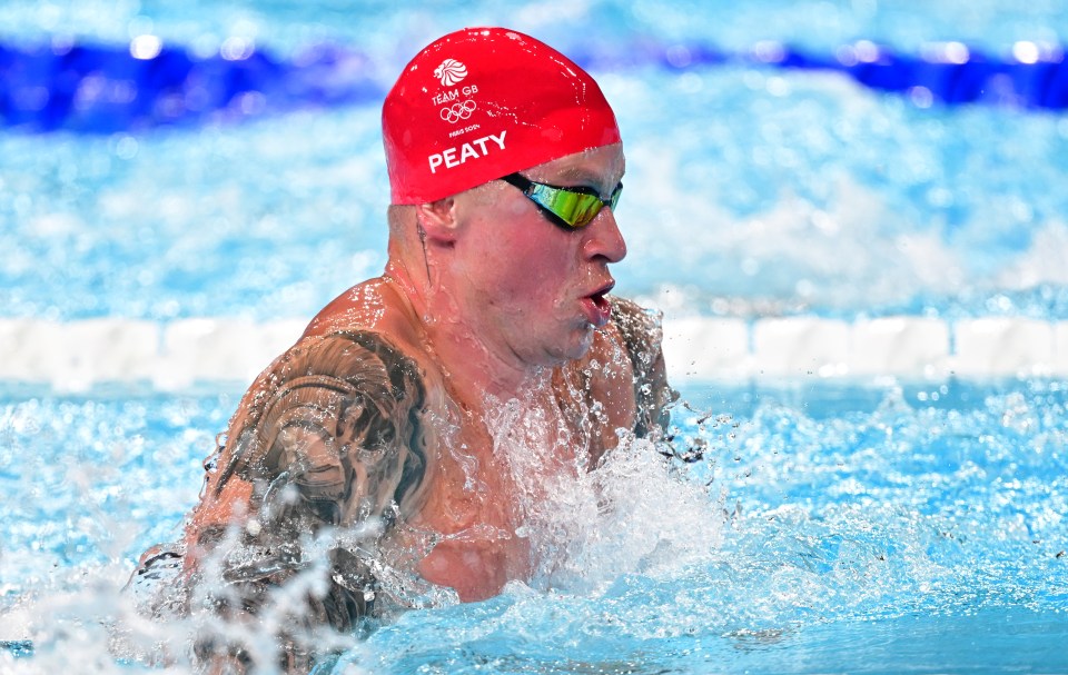 Team GB's Adam Peaty was in action at La Defense Arena