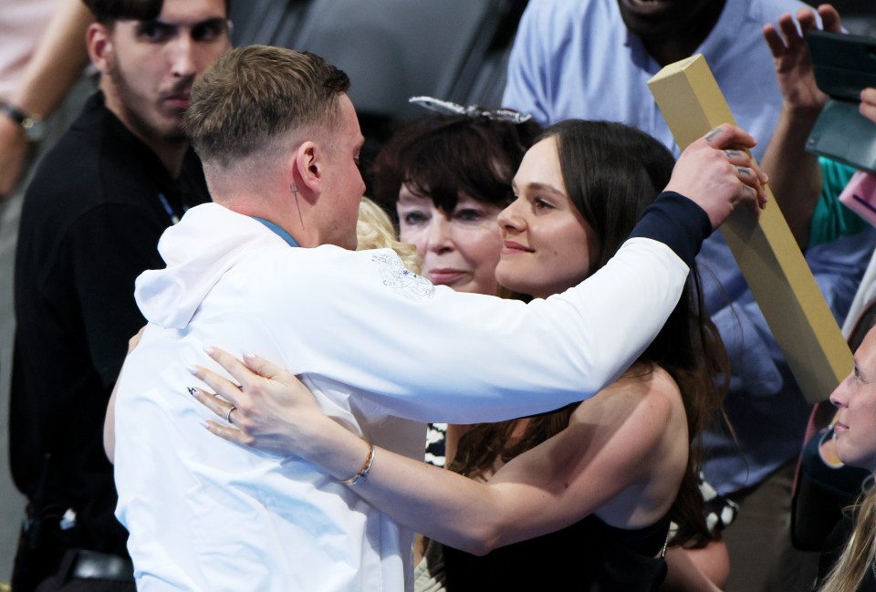 Girlfriend Holly Ramsay was one of the first to congratulate Peaty on his feat