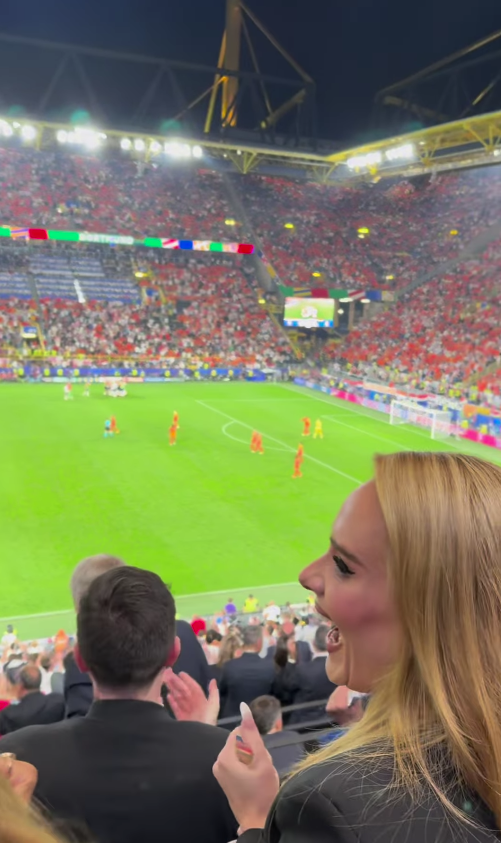 Adele cropped up at the Euros in a video shared by Rio Ferdinand