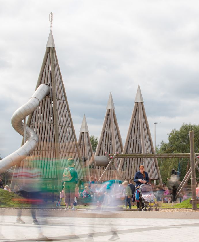 The Helix Adventure Playground is another one of the park's attractions