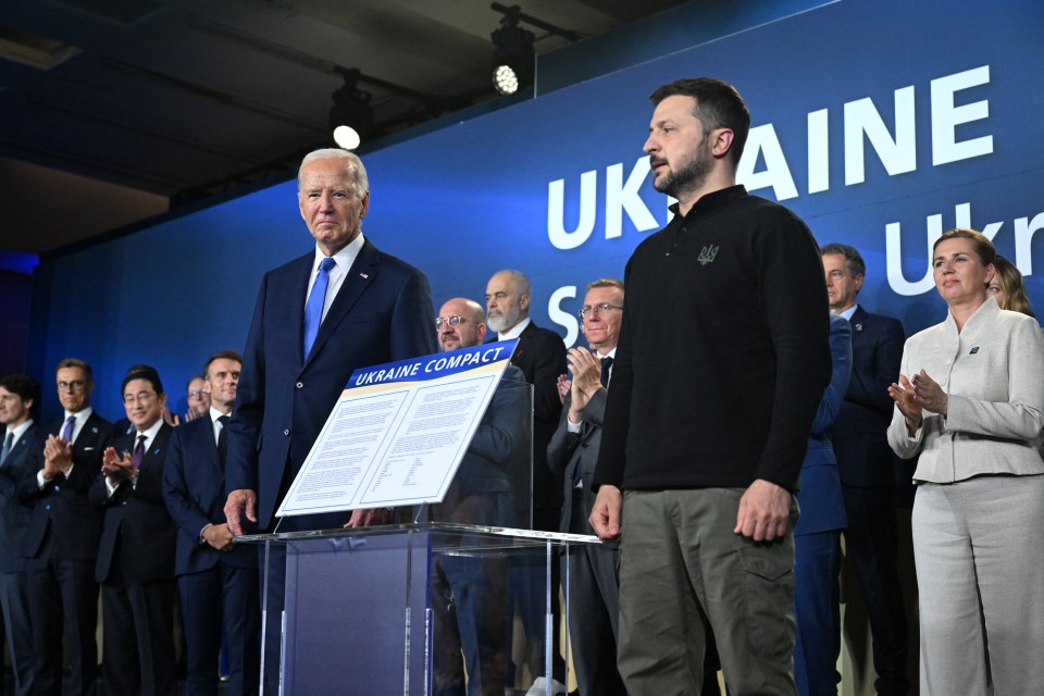 Biden quickly corrected himself as he welcomed the Ukrainian leader to speak