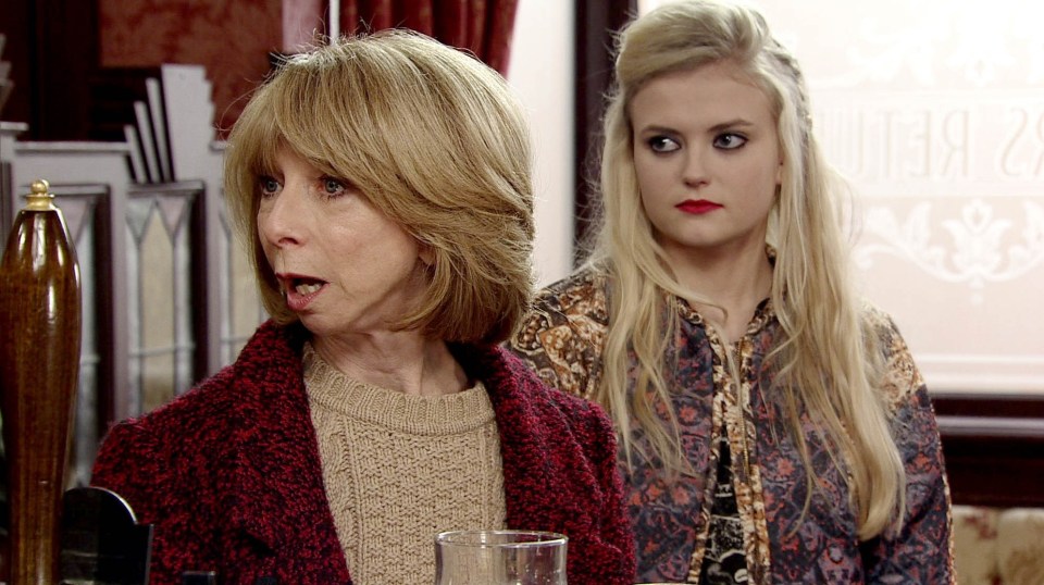 Lucy with on-screen gran Gail, played by Helen Worth