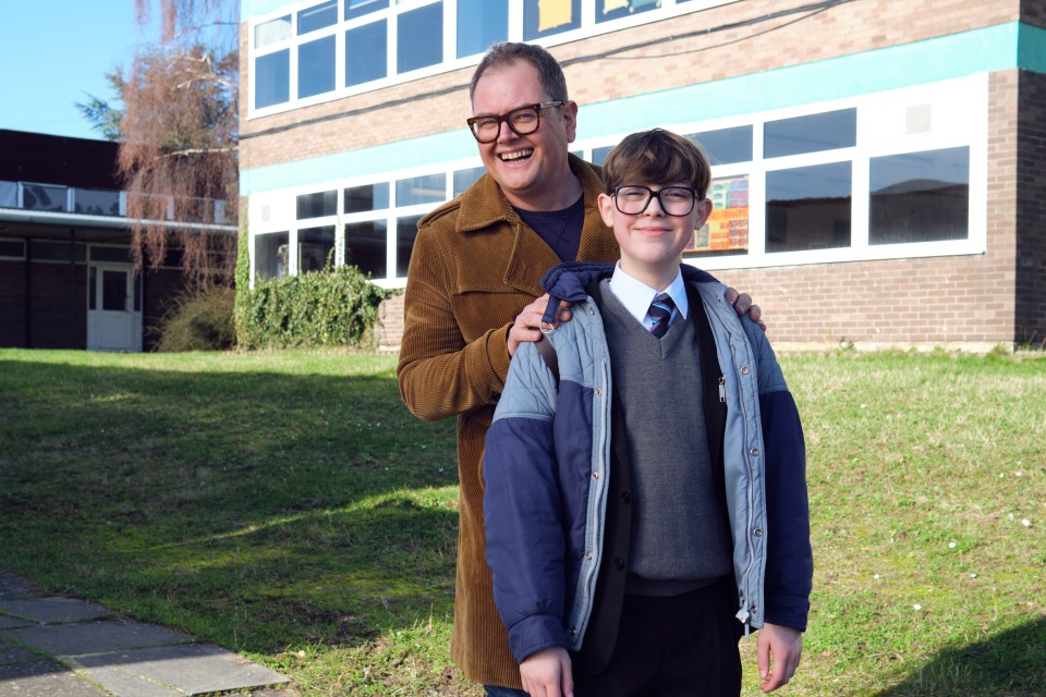 Alan Carr with young actor Oliver Savell in Changing Ends