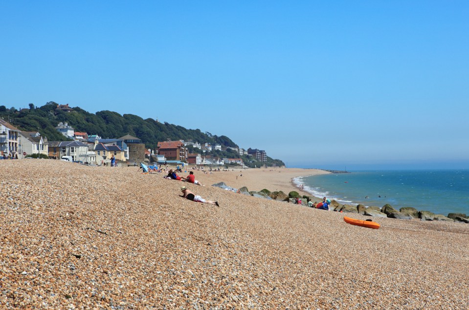 Most of the crowds are found at the main Folkestone beach a short walk away