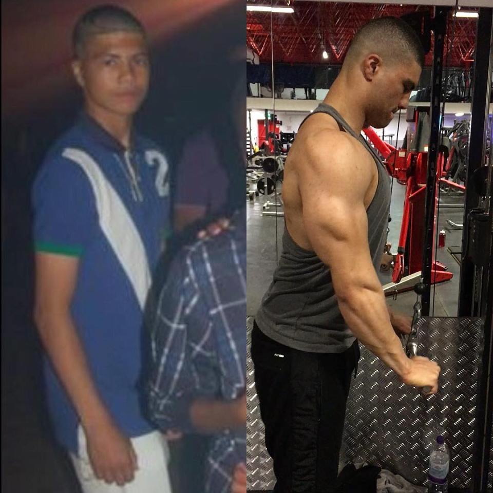 Blade is unrecognisable from his days before hitting the gym