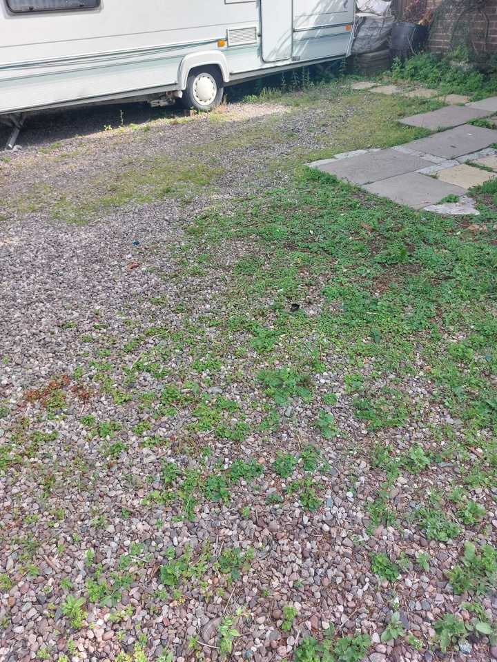 The homeowner shared a snap of what their driveway looked like on Facebook