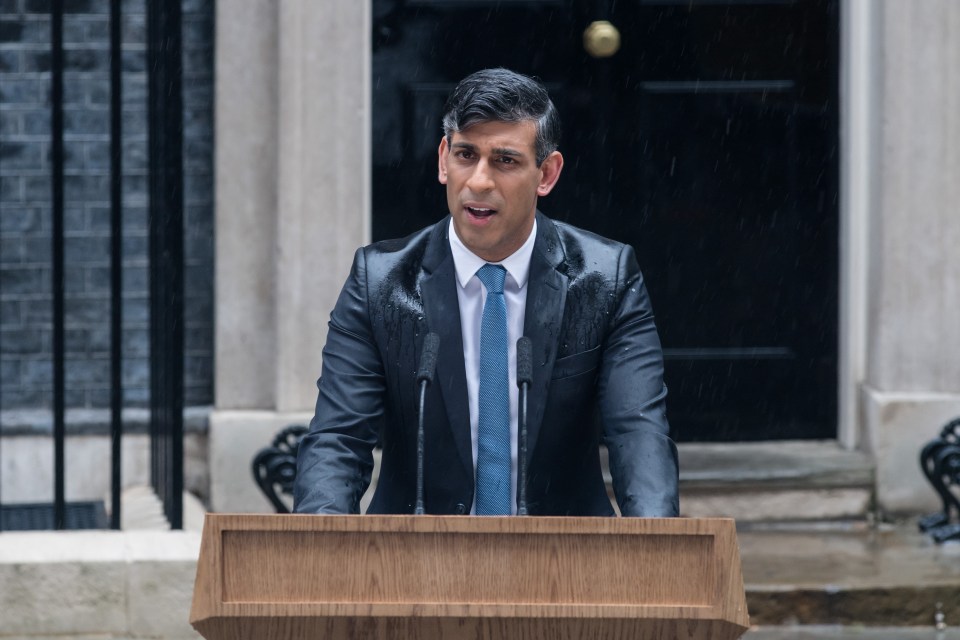 Rishi was thoroughly sodden as he announced the general election