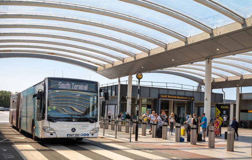 a bus that says south terminal on the front of it