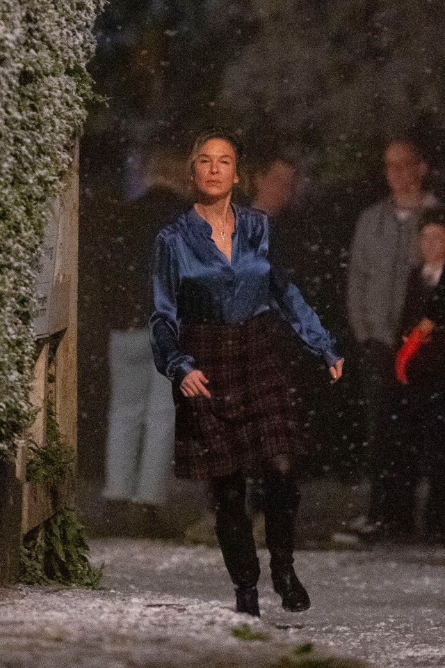 Renee Zellweger was getting in the festive spirit for her latest film