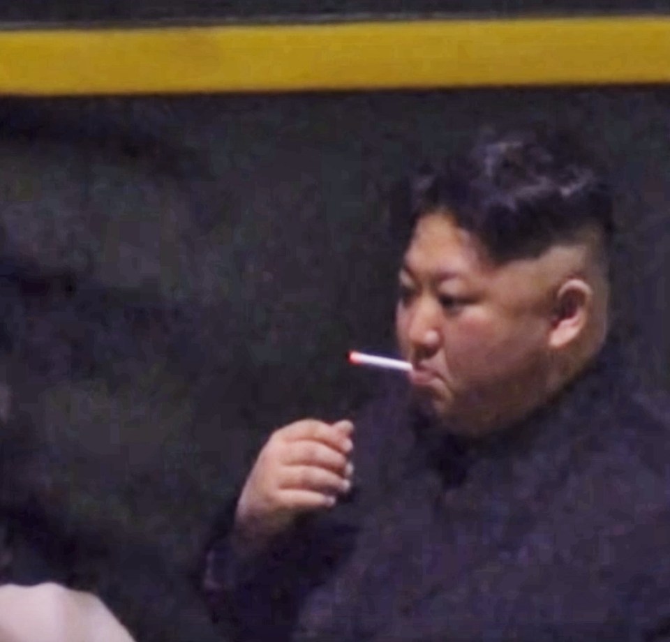 The chubby tyrant is known for his smoking