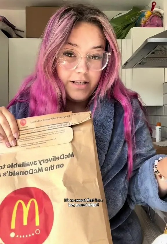 A mother has revealed that she can't be bothered to cook and clean, so has given her two-year-old daughter McDonald's for the last four nights in a row