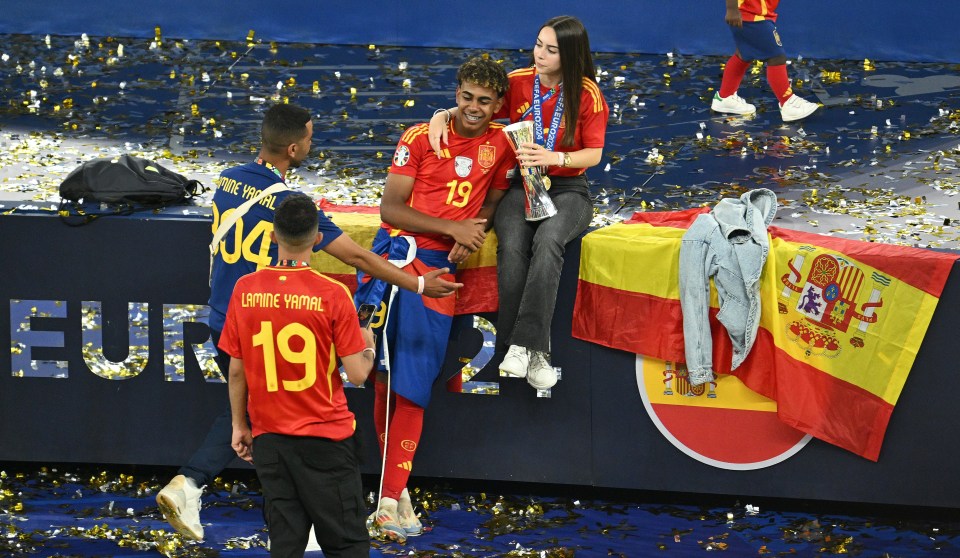 He was all smiles as he celebrated Spain's Euro 2024 triumph