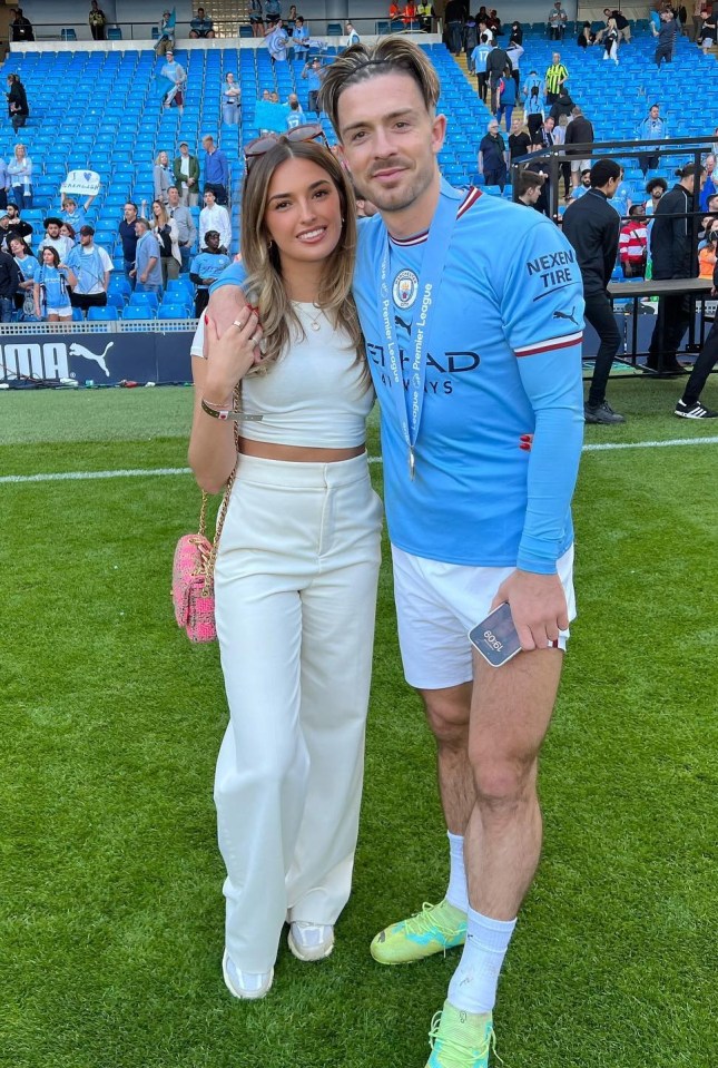 Jack Grealish celebrated Manchester City's Premier League achievement with girlfriend Sasha Attwood