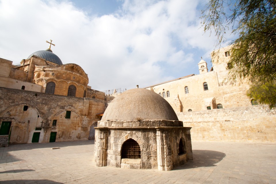 The Church of the Holy Sepulchre, in Jerusalem is believed to be where Jesus was buried