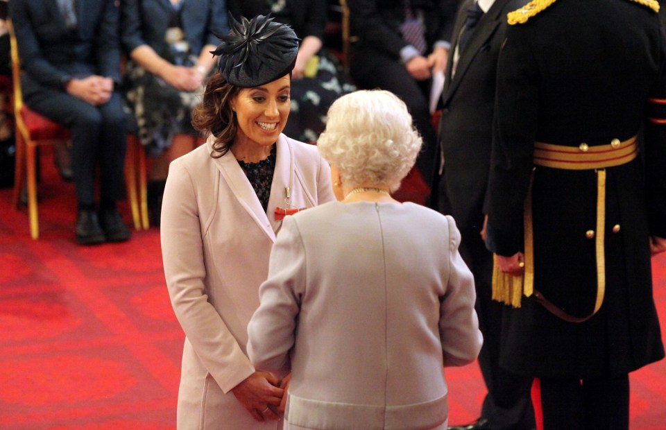 She was awarded a OBE a year later and a CBE in 2017