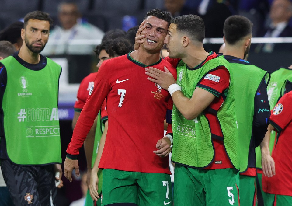 Ronaldo suffered a nightmare Euros as Portugal were knocked out in the quarter-finals without him scoring - and he cried after missing a penalty