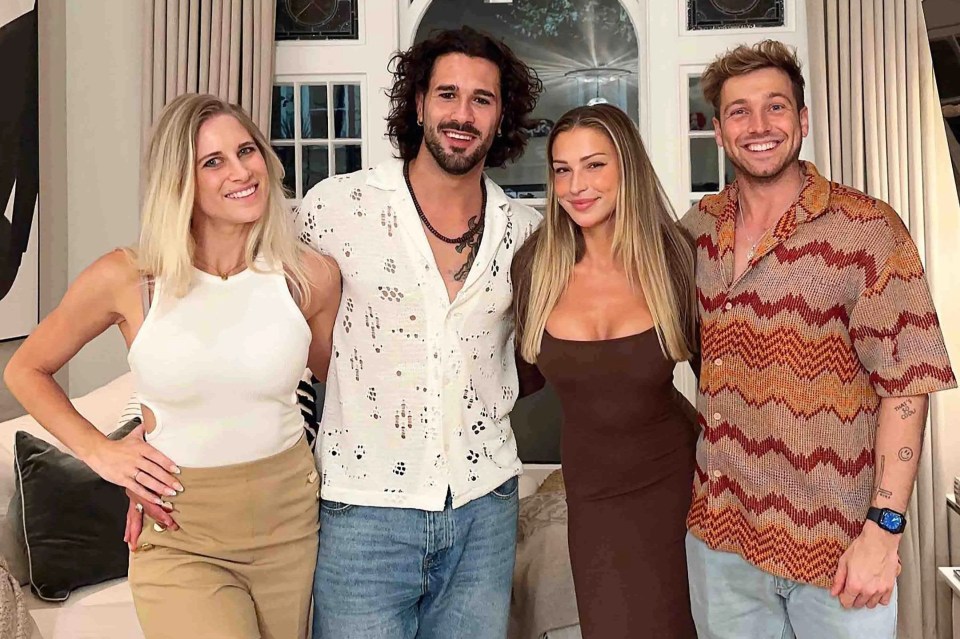 Giada Lini with husband Graziano Di Prima and his dance partner Zara McDermott with her boyfriend Sam Thompson