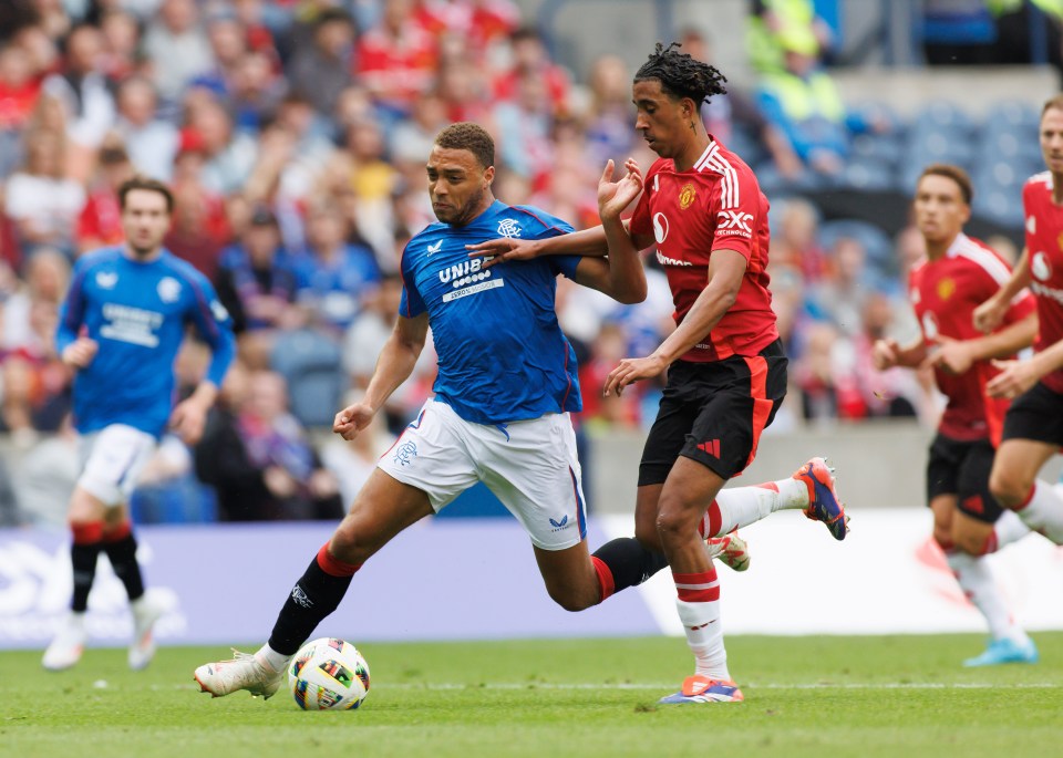 He put in a brilliant tackle to stop a Rangers attack