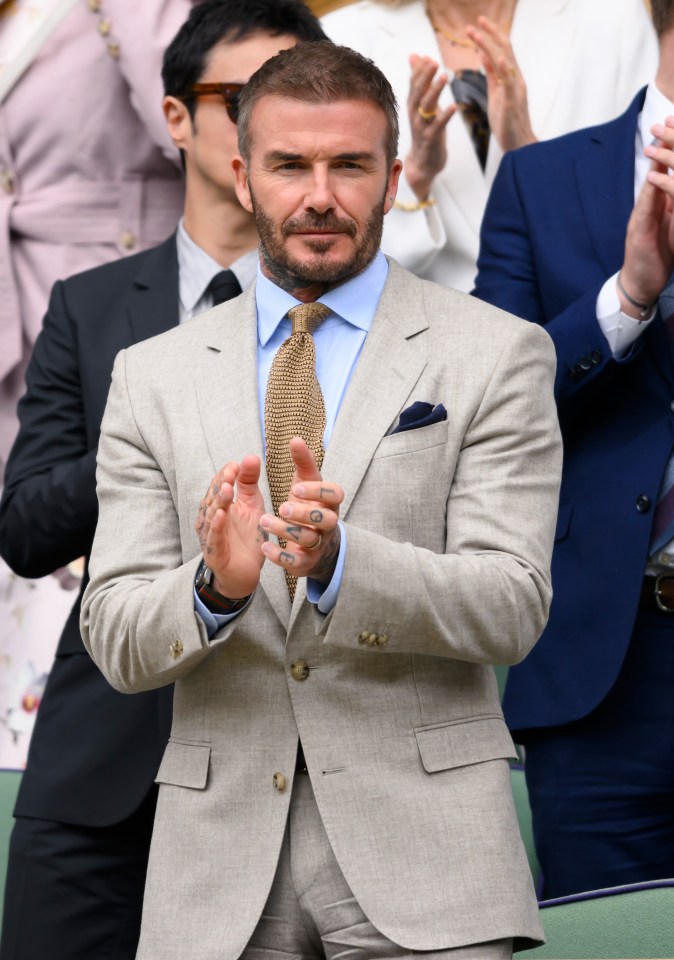 David Beckham was in attendance to watch Raducanu's first round win