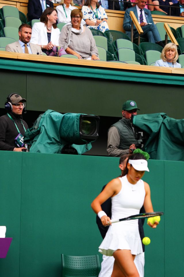 David Beckham watched on from the Royal Box