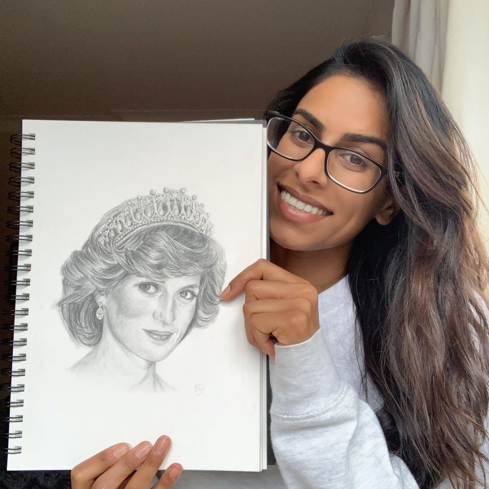 Growing up, Ramona would sketch images of inspirational females for 10 hours at a time