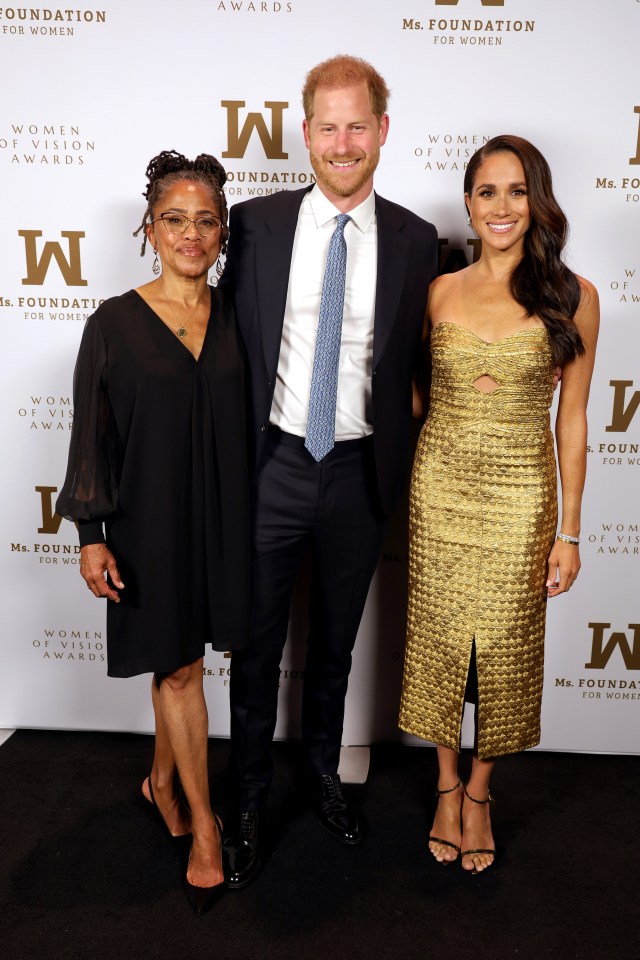 Meghan was accompanied to the awards by her mum Doria Ragland and Prince Harry