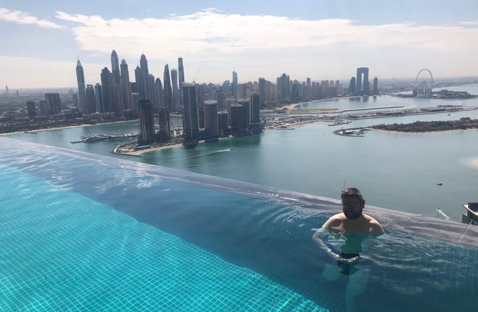 Aura Skypool, at 650ft, is the world’s highest 360-degree infinity pool