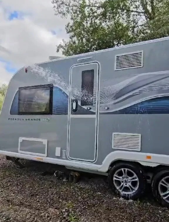 Emily and her family ditched their house for a caravan