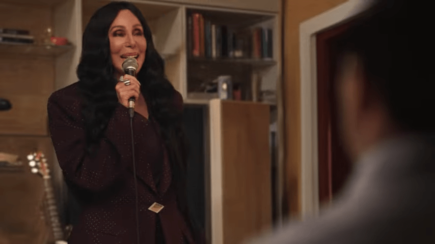 Cher performs a new rendition of her hit song I Got You Babe as she travels through beloved shows