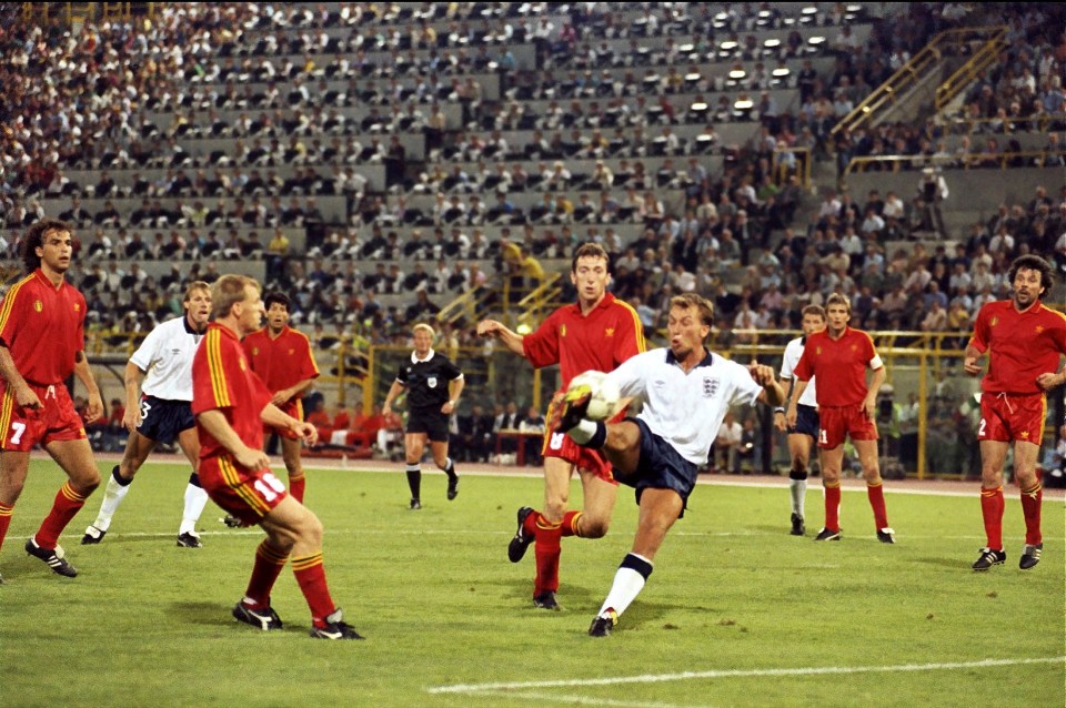 David Platt caused passionate celebrations against Belgium at Italia 90