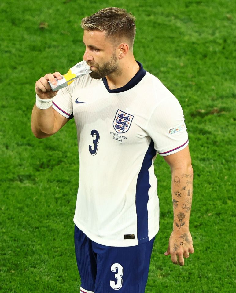 Luke Shaw has several small tattoos on his arm, including the Coco Pops monkey