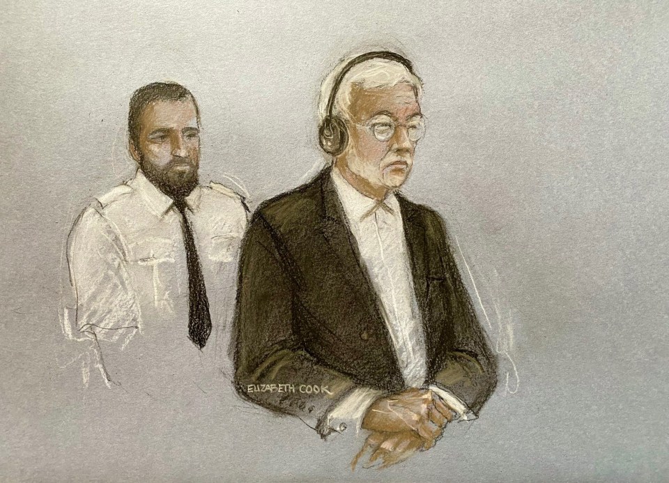 A court artist drawing of Hongchi Xiao appearing at Winchester Crown Court