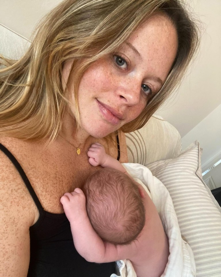 Emily Atack gave birth to her son Barney in June