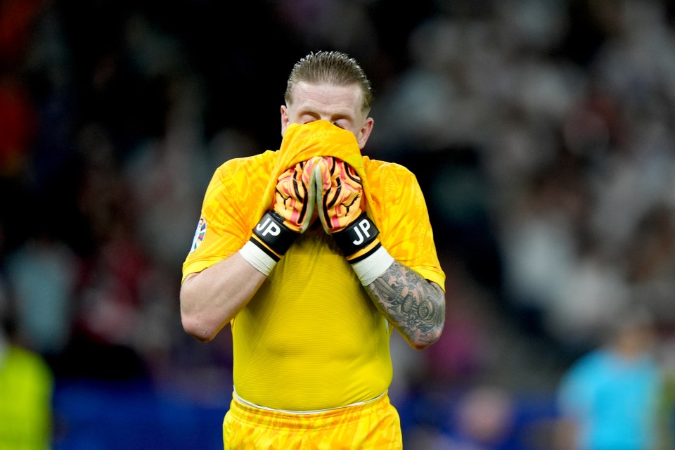 England keeper Jordan Pickford