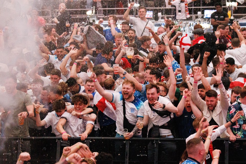 Three Lions fans would love to spray it again with quarter-final victory