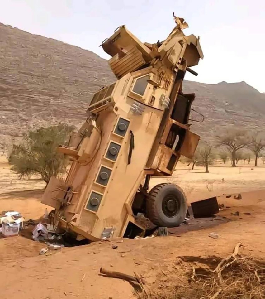 The Russian mercenaries were ambushed on the outskirts of Tinzawaten village