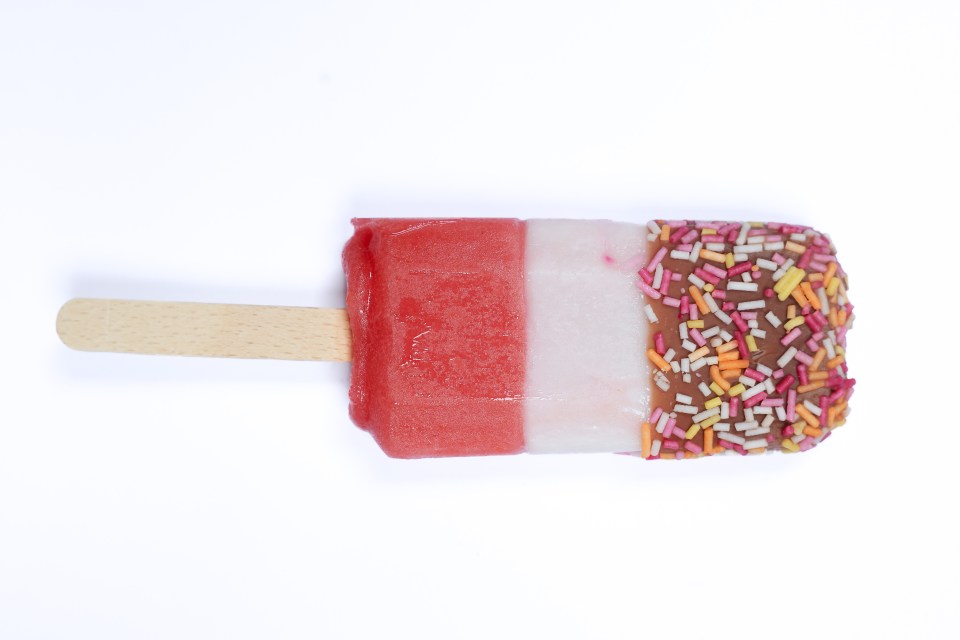 Aldi's lolly is a bit less fruity than the Fab